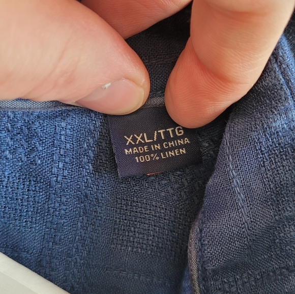 Tommy Bahama 100% Linen short sleeve shirt. US XXL Men's - Picture 9 of 9